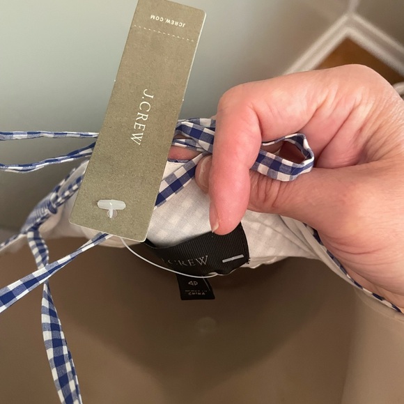 Beautiful J. Crew Collection Cotton Blue and White Gingham Maxi Dress - Picture 11 of 11